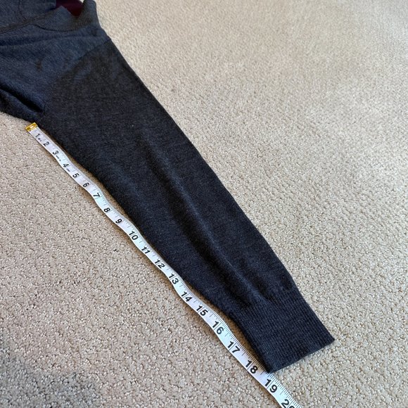 Tyler Campbell Sweater Merino Wool Charcoal Gray 1/4 Zip Pullover Preppy L / XL - Picture 8 of 10